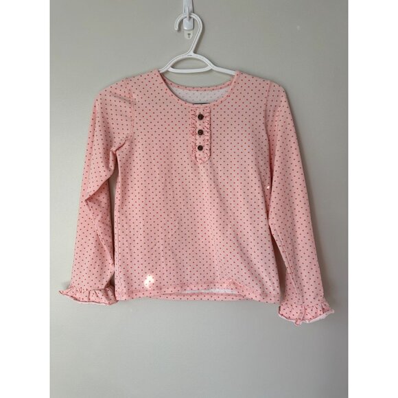 Serendipity by Shrimp and Grits Pink Polka Dot Long Sleeve Button Shirt Girls XX - Picture 1 of 3